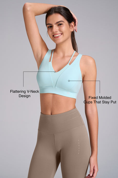 Anywhere™ Cross-back Soft Fixed Cups Yoga Bra | Women's Light Support Sports Bra Best For Yoga, HIIT - image 3