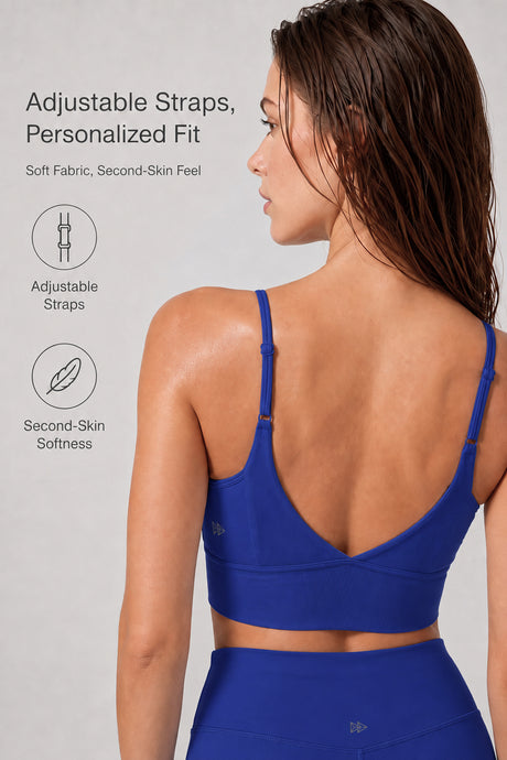 Echo™ V-Neck Ribbed Padded Yoga Bra | Women's Light Support Sports Bra - image 38