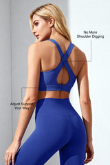 Power™ Adjustable Straps Cross-Back Sports Bra | High-Impact Bounce Control Without Flattening for Running, HIIT & Training