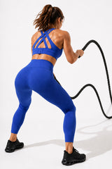 Reggiseno da corsa imbottito Power Cross Back | Reggiseno sportivo ad alto sostegno da donna