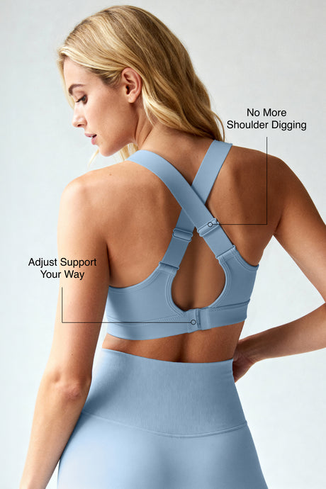 Power™ Adjustable Straps Cross-Back Sports Bra | High-Impact Bounce Control Without Flattening for Running, HIIT & Training - image 23