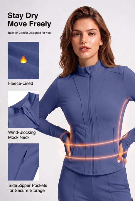 Shift™ Fleece-Lined Thermal Stretch Jacket – Water-Resistant Full-Zip | Women's Sports Jacket - image 19