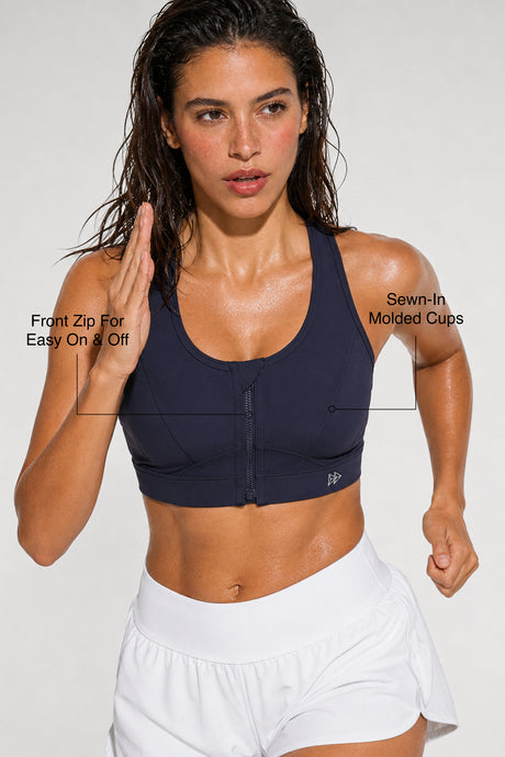 Enfold™ Front-Zip Breathable Racerback Sports Bra | High-Impact Support for Running, HIIT & Training - image 68