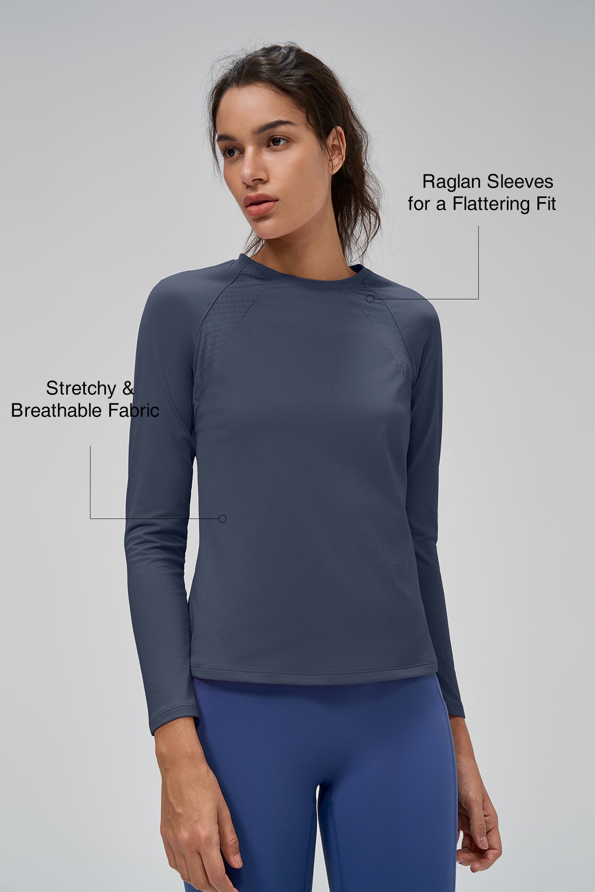 Camiseta de manga larga de malla Anywhere Performance | Camiseta de manga larga para mujer
