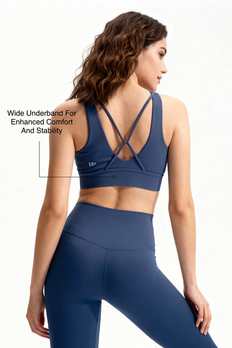 Anywhere™ Padded Longline Yoga Bra with Wide Underband| Women's Light Support Sports Bra - image 2