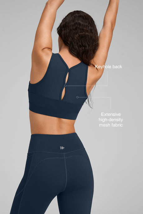 Power™ Cutout Racerback Zip Front Running Bra | Women's High Support Sports Bra - image 12