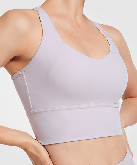 Shift™ Scoop Neckline Longline Mesh Padded Yoga Bra | Women's Light Support Sports Bra - image 6