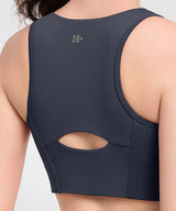 Reggiseno da corsa imbottito perforato con cerniera frontale Echo | Reggiseno sportivo ad alto sostegno da donna