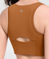 Echo™ Front Zip Keyhole Perforated Padded Running Bra | Women's High Support Sports Bra