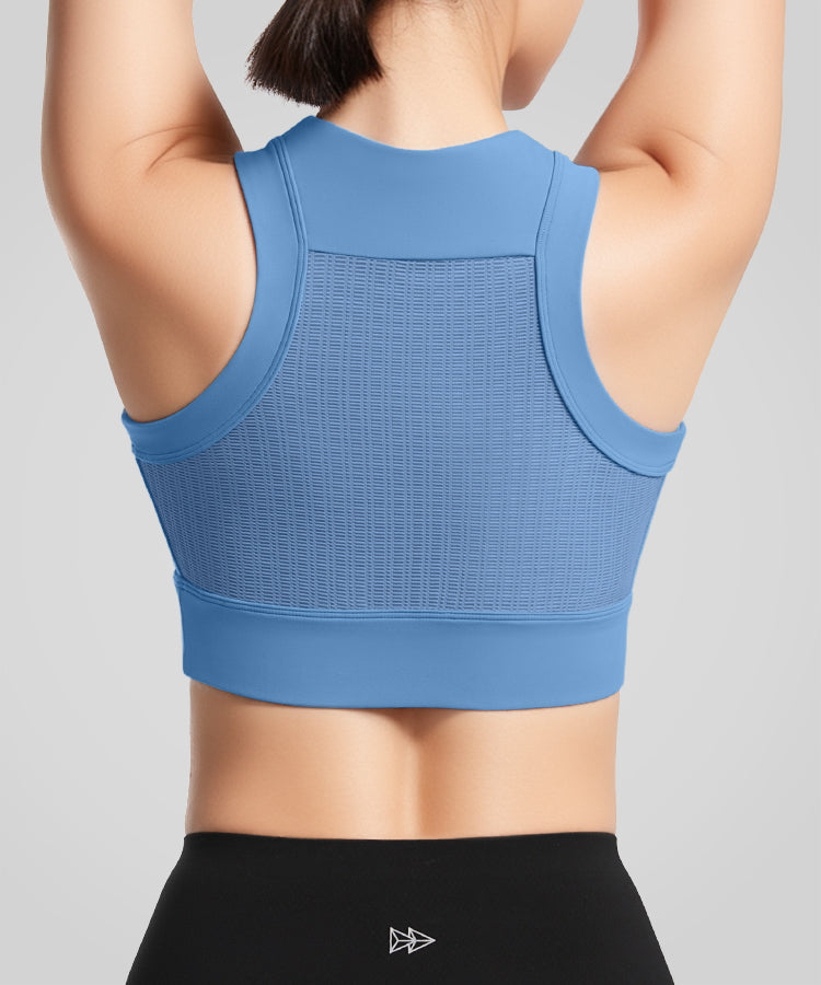 Nahtloser, bequemer Mesh-Lauf-BH für überall | Leicht stützender Sport-BH für Damen
