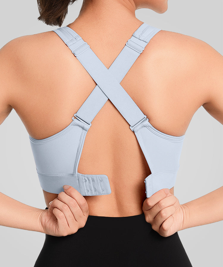 Reggiseno da corsa imbottito traspirante Power Cross Back | Reggiseno sportivo ad alto sostegno da donna