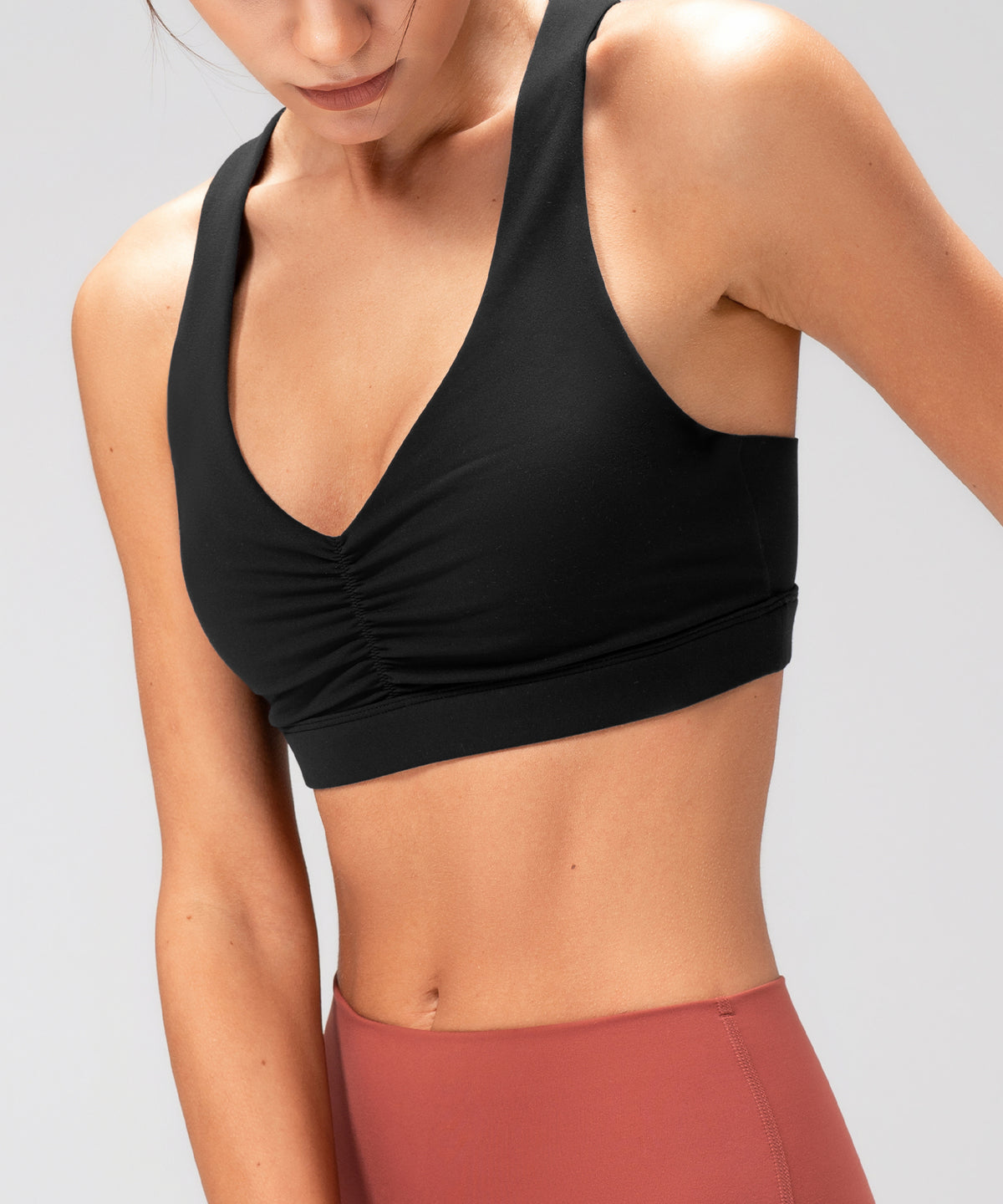 Anywhere™ Crisscross Removable Pads V-Neck Yoga Bra | Women's Light Support Sports Bra