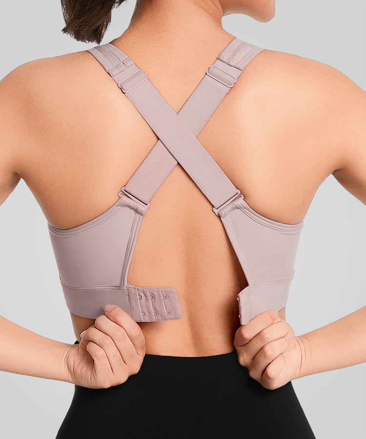 Power™ Breathable Cross Back Padded Running Bra| Women's High Support Sports Bra