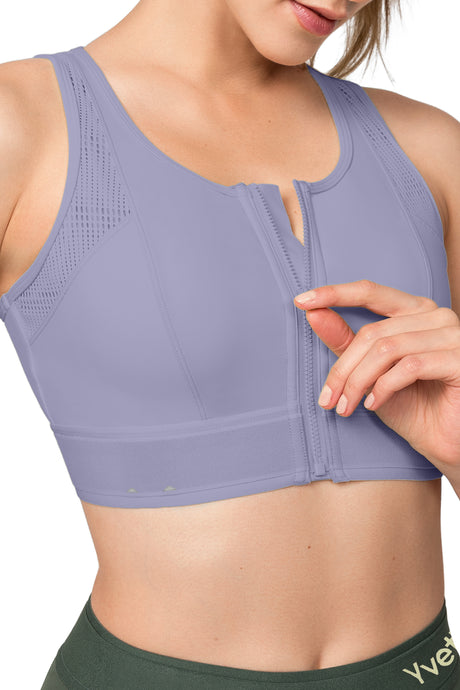 Echo™ Breathable Zip-Front Sustainable High-Support Bra | High-Impact Support Best For Running, HIIT & Training - image 6