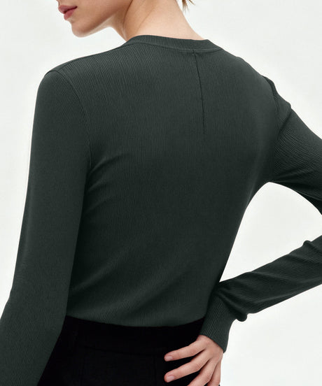 Anywhere™ Casual Half-Button Collar Long Sleeve Shirt | Women's Long Sleeve T-shirt - image 6