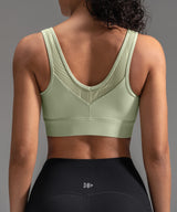Power Mesh Sweetheart Neck Back Sport-bh | Sport-bh med högt stöd för kvinnor