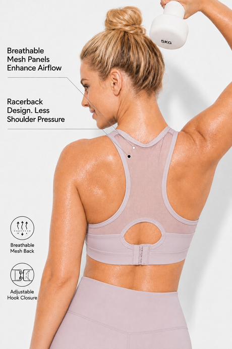 Shift™ Racerback Breathable Full-Coverage Running Bra | Women's High Support Sports Bra - image 26