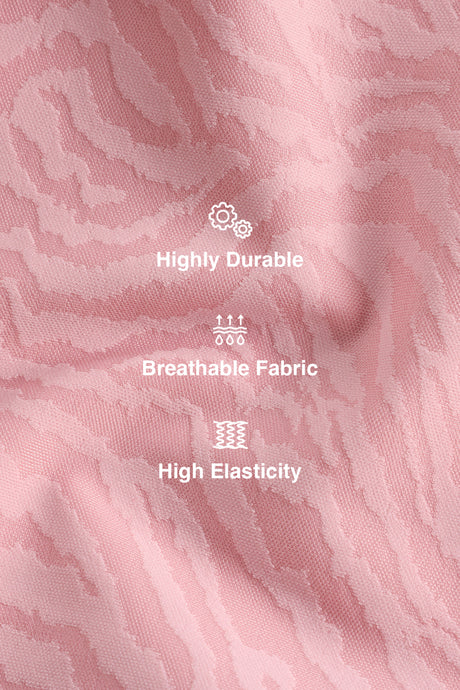 Pink Textured High Impact Leggings With Pockets 25 inches | High-Impact Support Best For Running, HIIT & Training - image 6