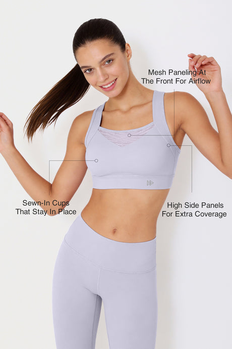 Power™ Racerback Breathable Full-Coverage Sports Bra | High-Impact Support for Running, Gym & Training - image 3