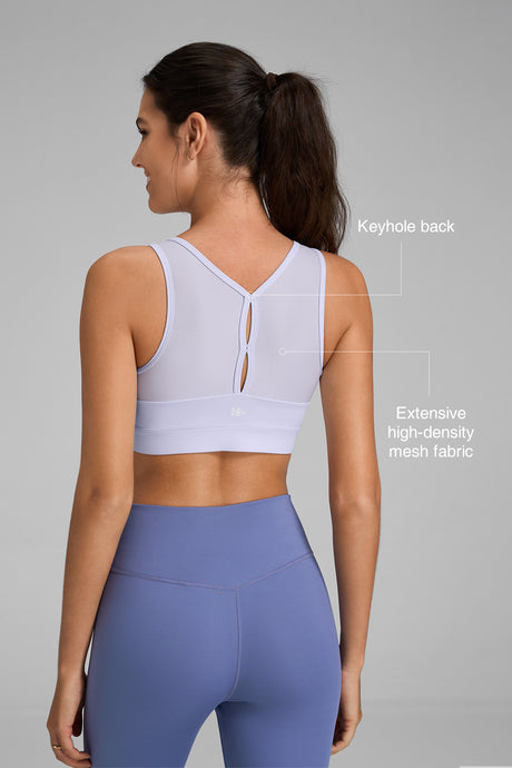Power™ Cutout Racerback Zip Front Running Bra | Women's High Support Sports Bra - image 7