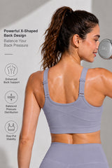 Reggiseno da corsa imbottito con spalline regolabili Power Zip | Reggiseno sportivo ad alto sostegno da donna