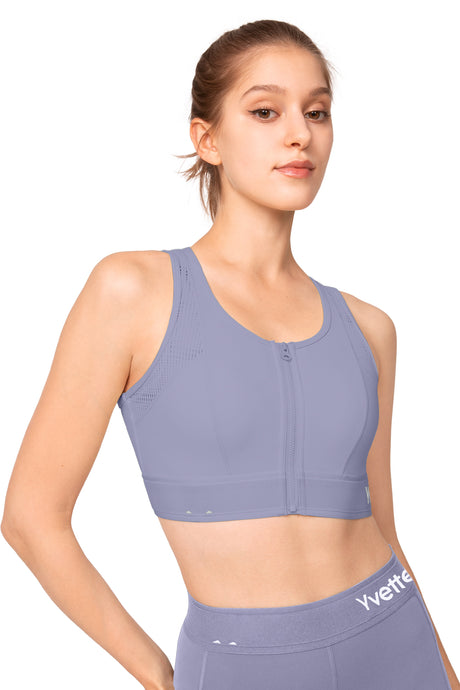 Echo™ Breathable Zip-Front Sustainable High-Support Bra | High-Impact Support Best For Running, HIIT & Training - image 7