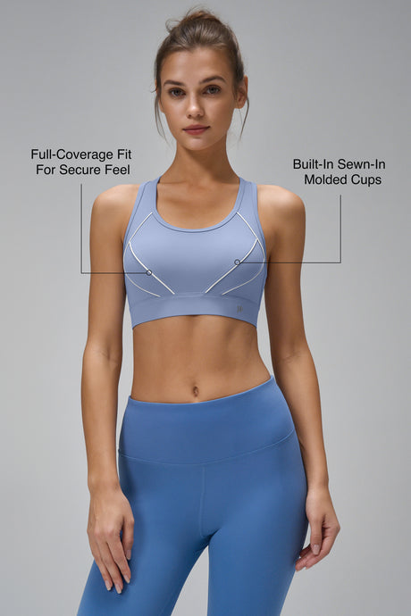 Sculpt™ Racerback Mesh Hook-Back Sports Bra | Women's High Support Sports Bra - image 9