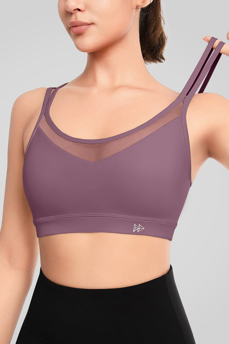 Reggiseno da yoga in rete Shift con imbottiture rimovibili e doppie spalline posteriori | Reggiseno sportivo leggero da donna - image 5