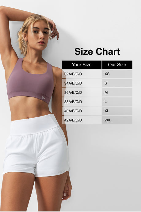 Shift™ Scoop Neckline Cross Back Padded Yoga Bra | Women's Light Support Sports Bra - image 4
