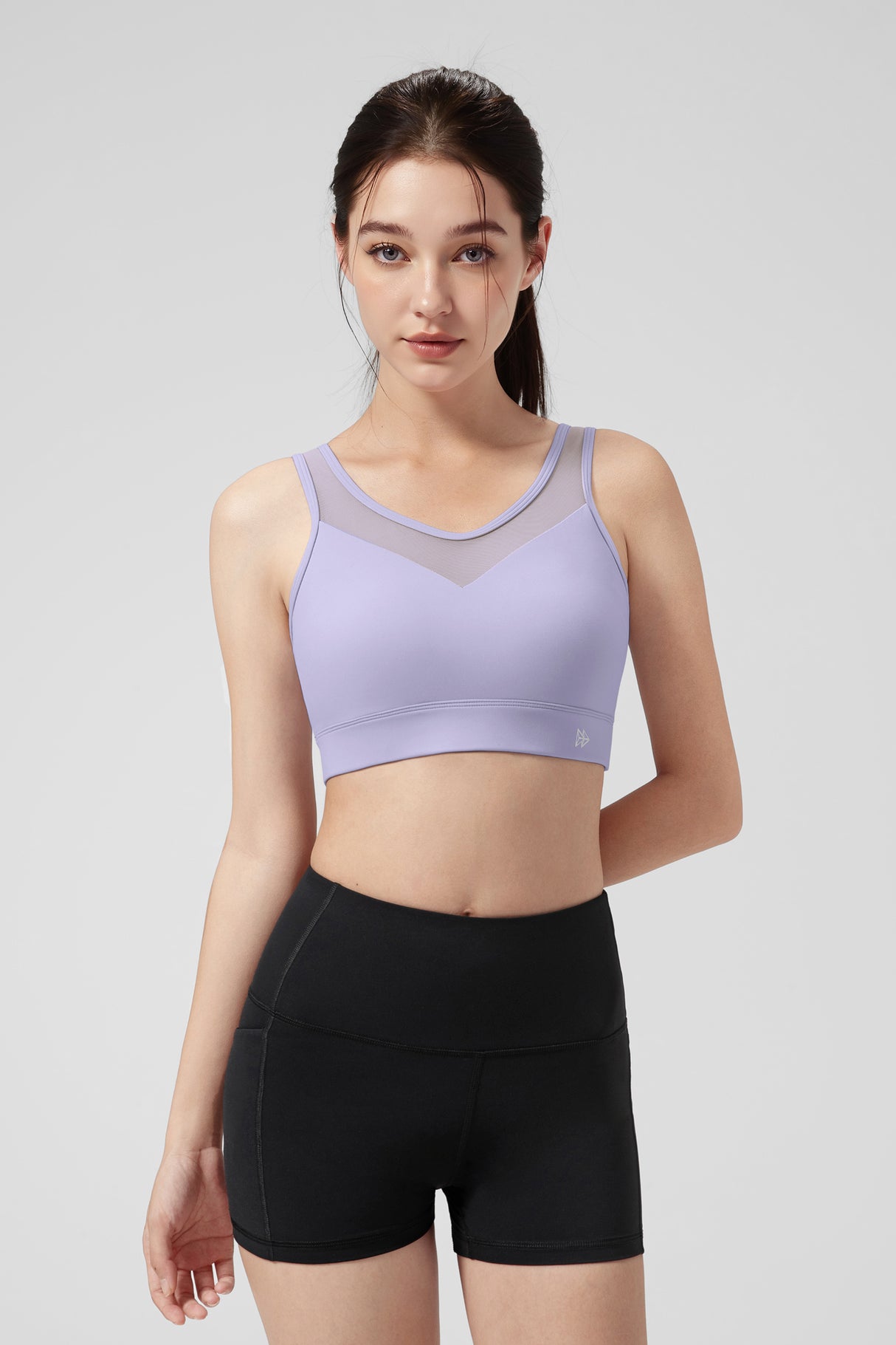 Reggiseno sportivo Power Front Sheer Mesh H-Back | Reggiseno sportivo ad alto sostegno da donna