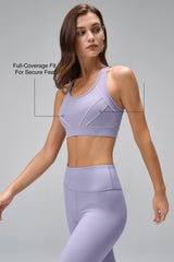 Sculpt™ Racerback Mesh Hook-Back Sports Bra | Women's High Support Sports Bra