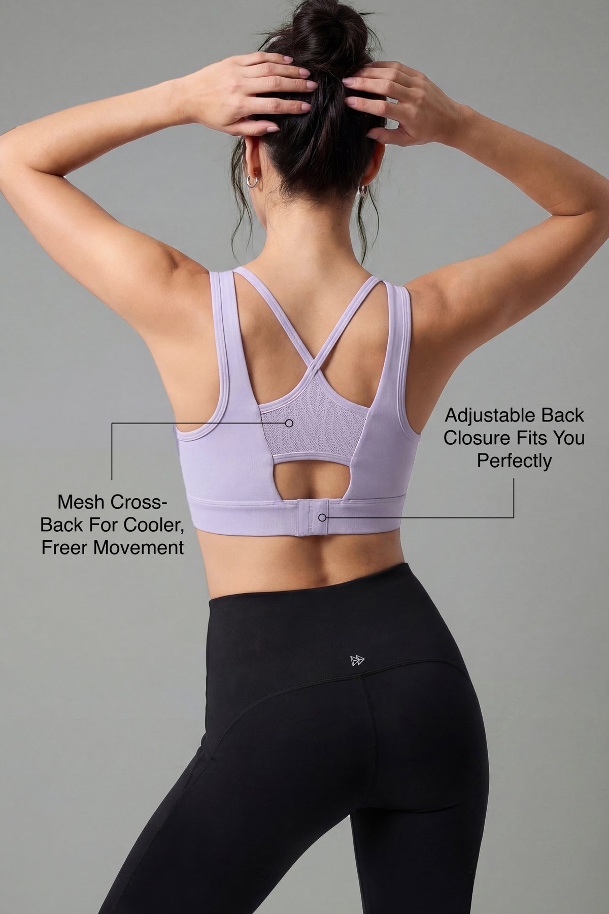 Echo™ Double-Strap Crossback Breathable Sports Bra | Medium Support for Yoga & HIIT