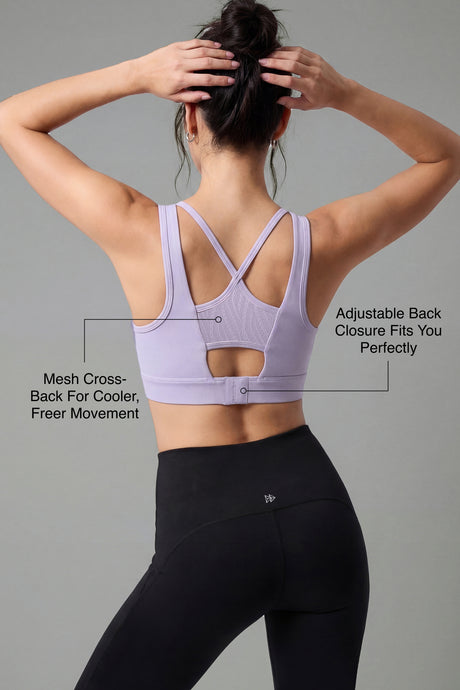 Echo™ Double-Strap Crossback Breathable Sports Bra | Medium Support for Yoga & HIIT - image 8