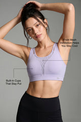Echo™ Double-Strap Crossback Breathable Sports Bra | Medium Support for Yoga & HIIT