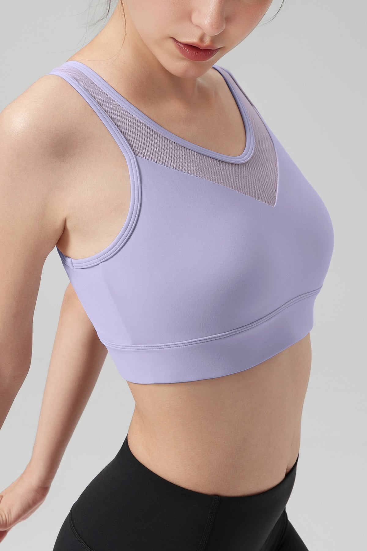 Reggiseno sportivo Power Front Sheer Mesh H-Back | Reggiseno sportivo ad alto sostegno da donna
