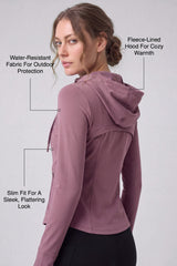 Chaqueta de forro polar elástico impermeable con cremallera completa Shift | Chaqueta deportiva para mujer