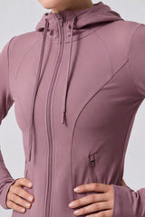 Chaqueta de forro polar elástico impermeable con cremallera completa Shift | Chaqueta deportiva para mujer