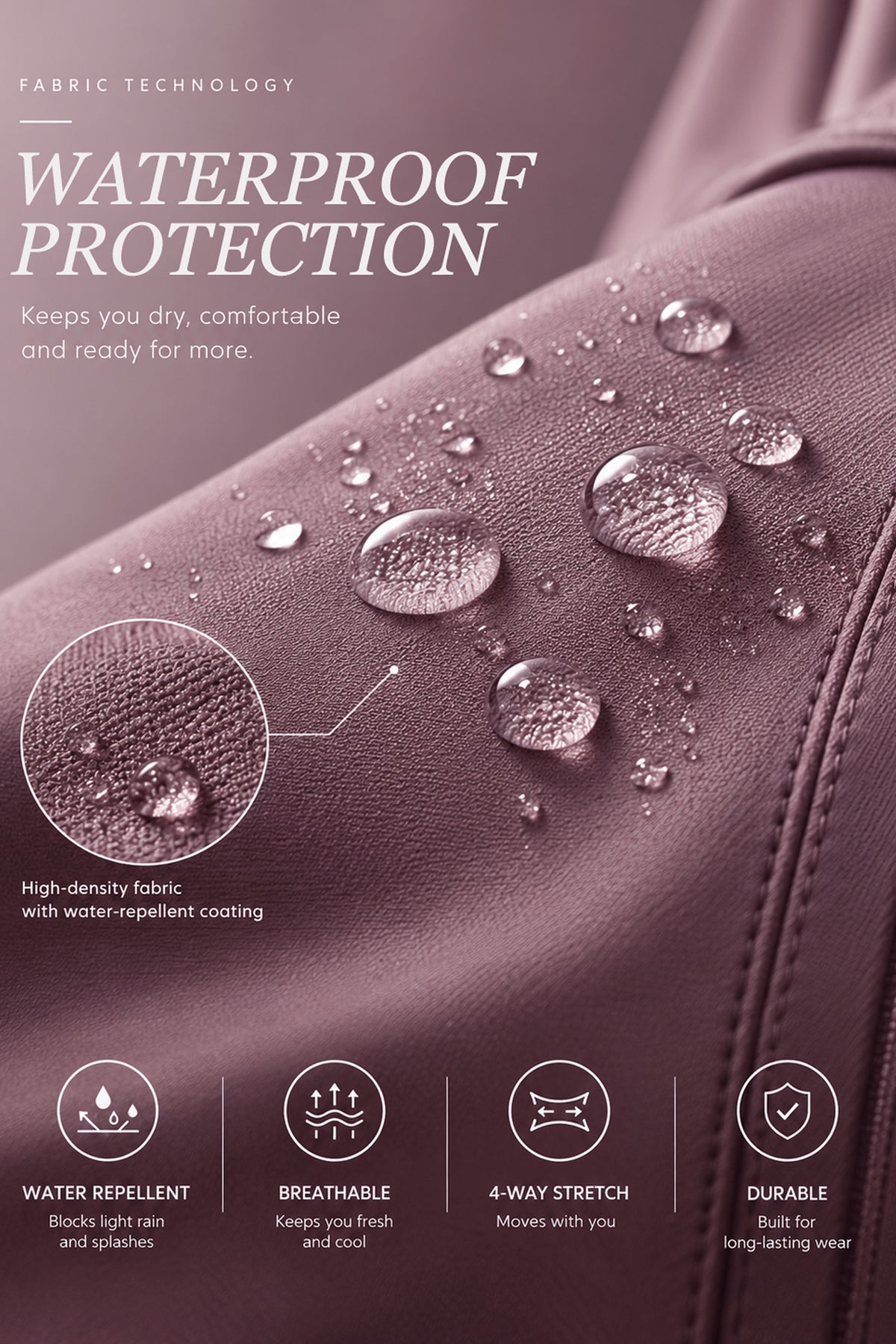 Chaqueta de forro polar elástico impermeable con cremallera completa Shift | Chaqueta deportiva para mujer