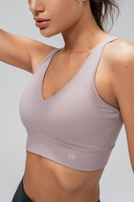 Anywhere™ Removable Cups V-Neck Soft Light Support Bra | Women's Light Support Sports Bra Best For Yoga, HIIT - image 18