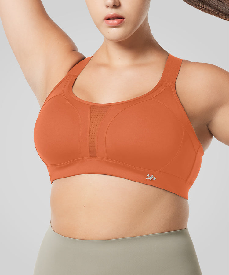 Power Adjustable Criss Cross gepolsterter Lauf-BH | Damen-Sport-BH mit starker Unterstützung (Übergröße)