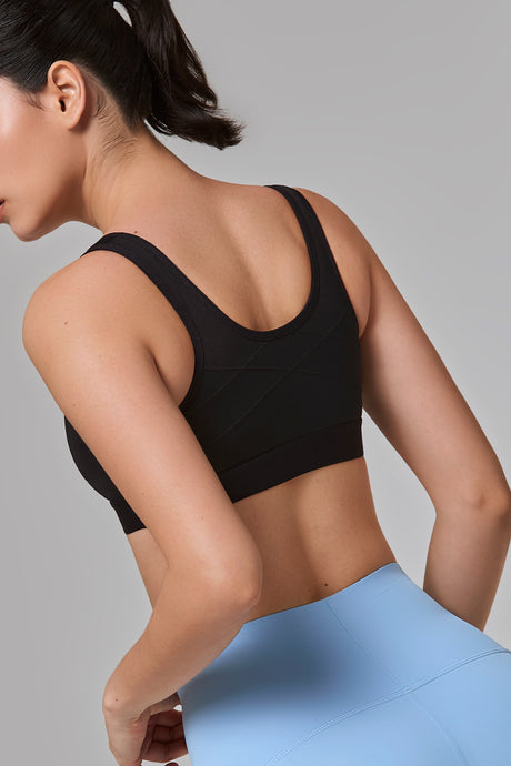 Zip-Front Unpadded High-Support Sports Bra | Women's High Support Sports Bra - image 2
