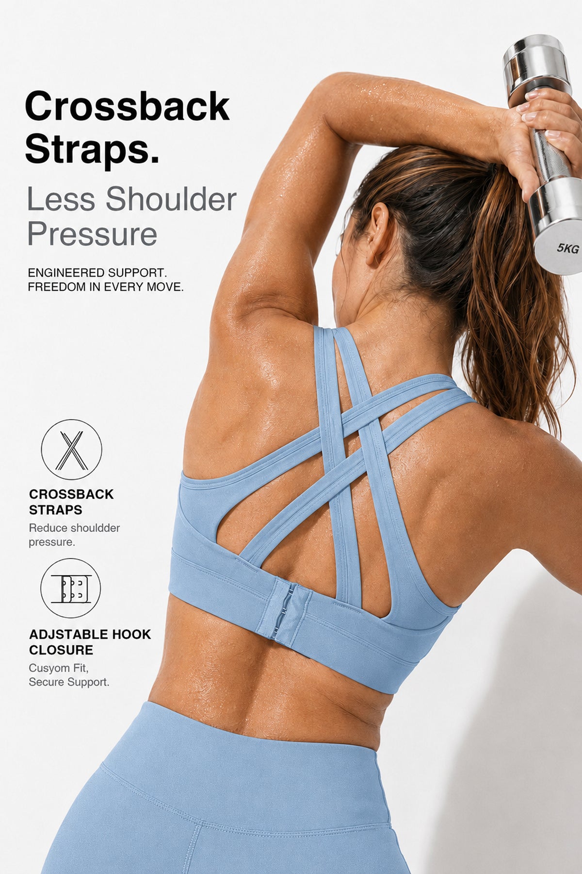 Power™ Cross-Back Breathable High Impact Running Bra | Women's High Support Sports Bra