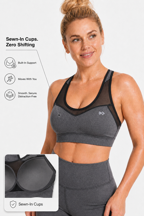 Shift™ Racerback Breathable Full-Coverage Running Bra | Women's High Support Sports Bra - image 9