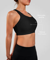 Anywhere Cloud-Soft Yoga-BH mit doppelten Kreuzträgern | Leicht stützender Sport-BH für Damen