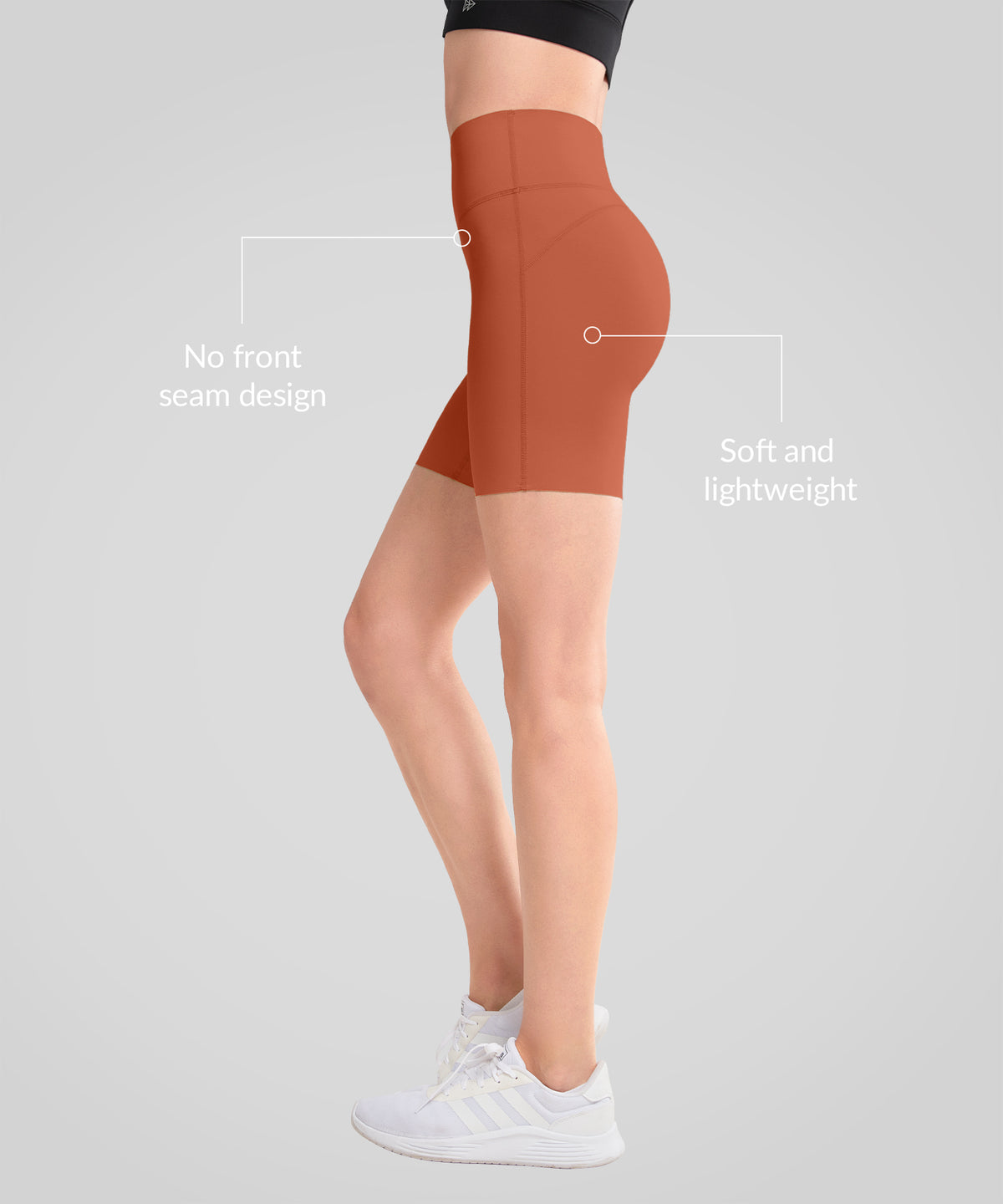 Shift™ Stretchy Soft Double Seam Shorts 8" | Women's High Support Running Shorts
