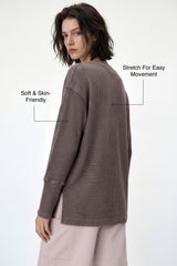 Anywhere™ V-Neck Stretch Relaxed-Fit Sweatshirt | Women's Sports Sweatshirt