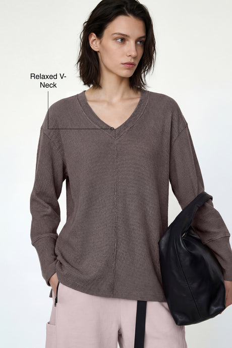 Anywhere™ V-Neck Stretch Relaxed-Fit Sweatshirt | Women's Sports Sweatshirt - image 9