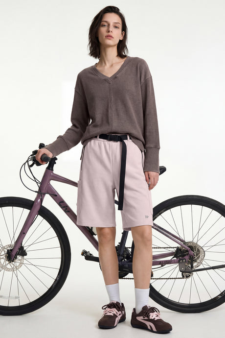 Anywhere™ V-Neck Stretch Relaxed-Fit Sweatshirt | Women's Sports Sweatshirt - image 11