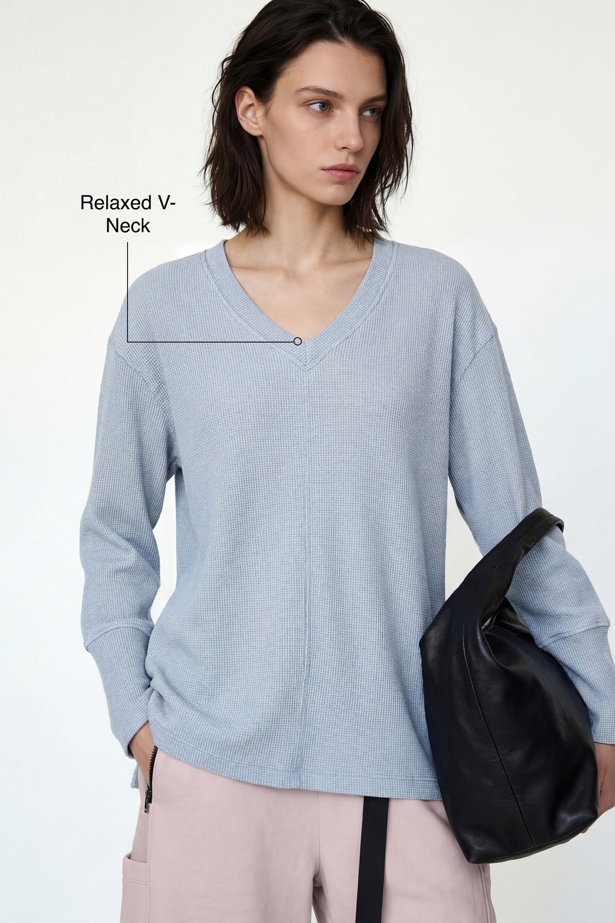 Anywhere™ V-Neck Stretch Relaxed-Fit Sweatshirt | Women's Sports Sweatshirt
