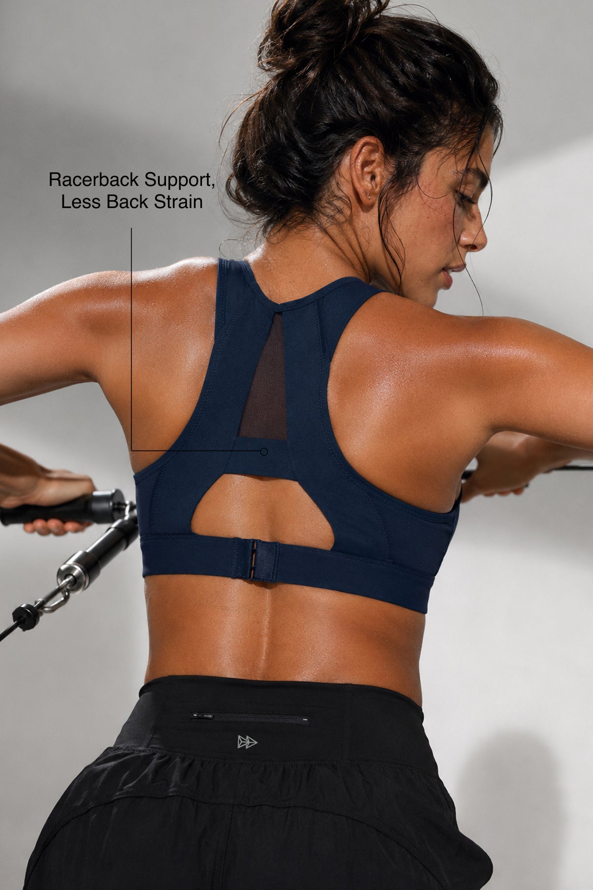 Reggiseno da corsa imbottito in rete con scollo a V Shift | Reggiseno sportivo ad alto sostegno da donna